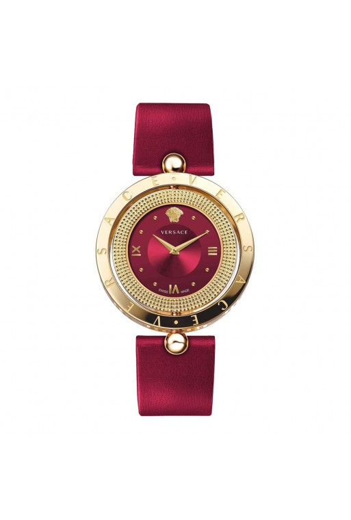 versace leather strap ladies watch